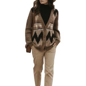 Vango Paris Vintage Wool Blend V-neck Cardigan